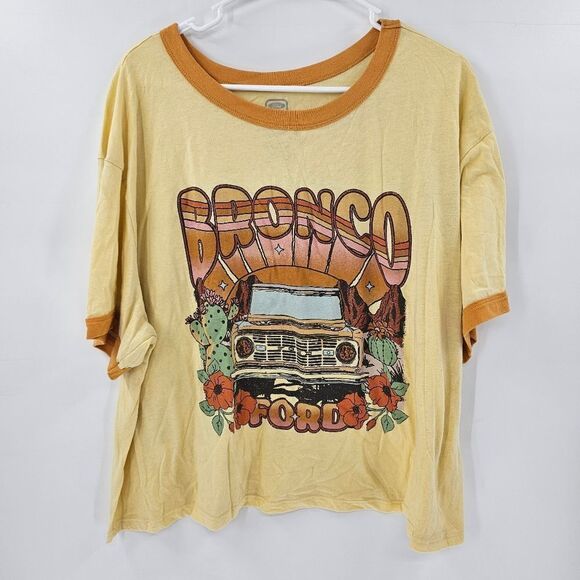 Ford bronco crop top tshirt 3xl plus size yellow gold - Picture 1 of 3